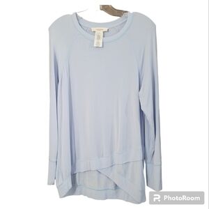 WORKSHOP Andrea Jovine light blue long sleeve front long sleeve top